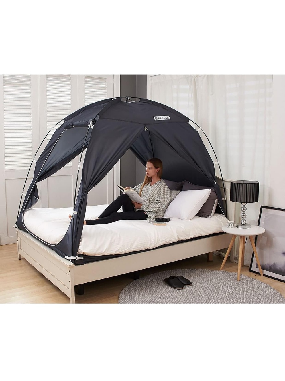 Black Bed Canopy Privacy Tent - Unbranded